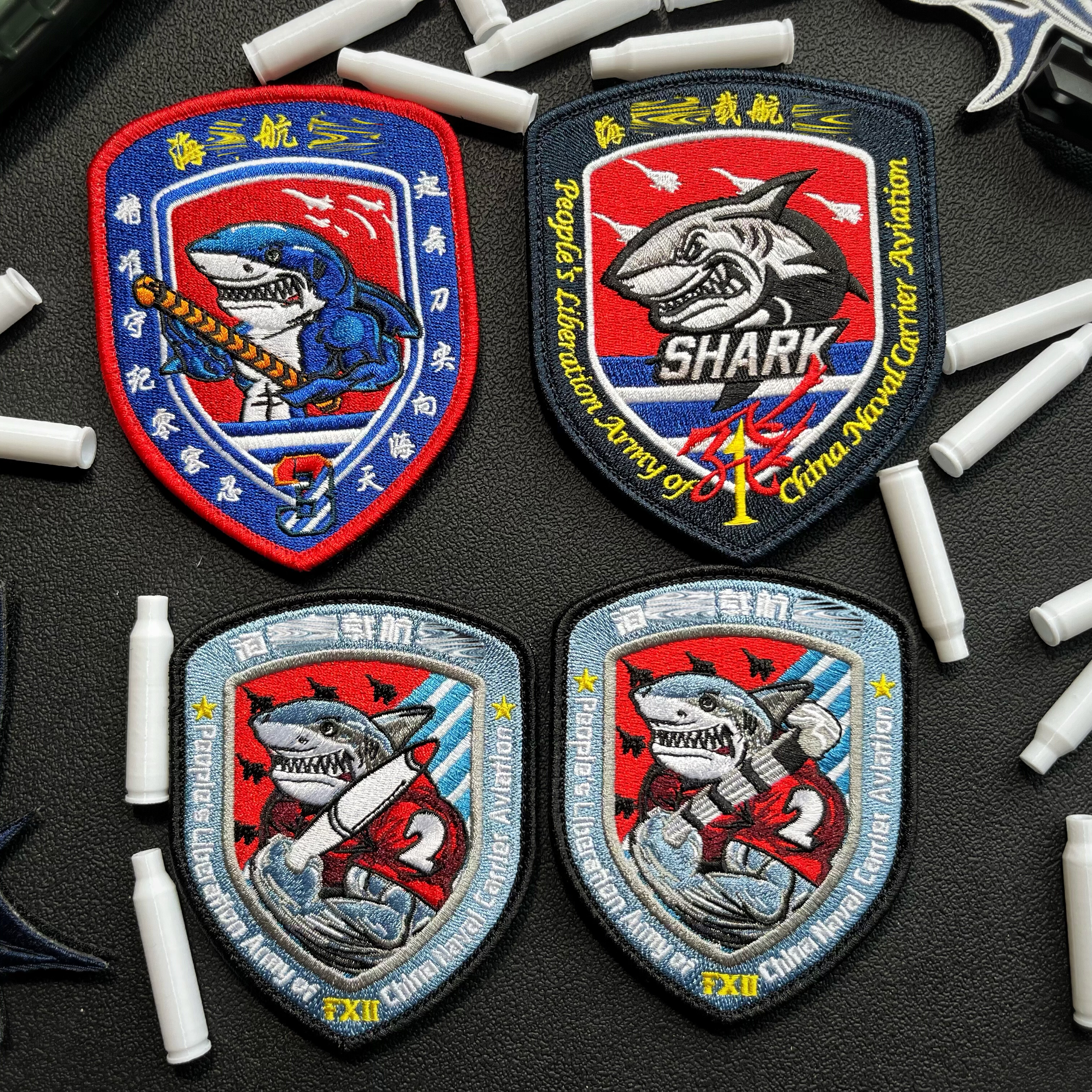 《3号舰·十八蓝鲨》星星精品臂章高品万针刺绣魔术贴士气章