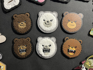 星星精品复创臂章高品万针刺绣魔术贴士气章 毛毛熊