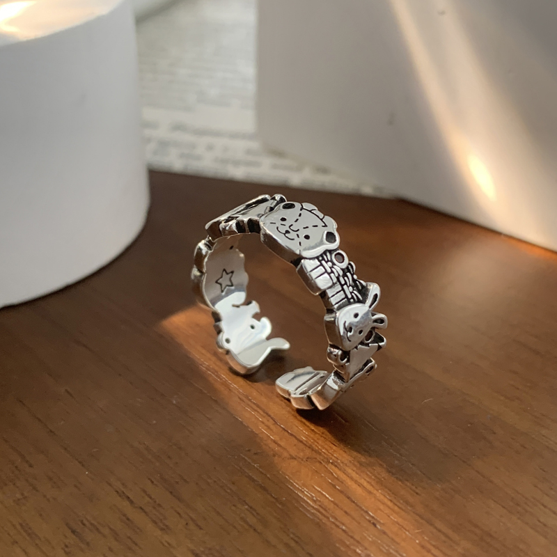 动物世界开口戒指女小众设计高级