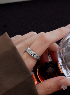 微镶四芒星锆石戒指2025年新款