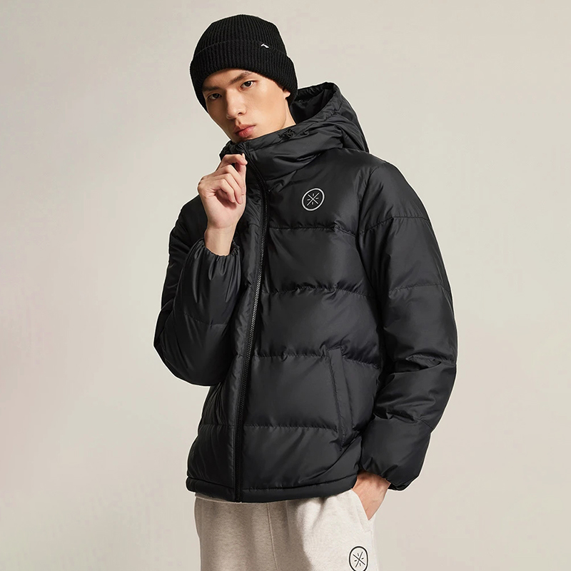正品李宁羽绒服2025冬季韦德系列男子鹅绒短款羽绒服外套AYMV065