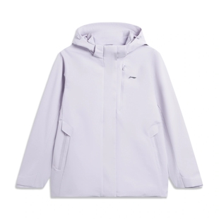 正品李宁女子三合一可拆卸冲锋衣2025冬装加厚加绒外套AWBV112-4