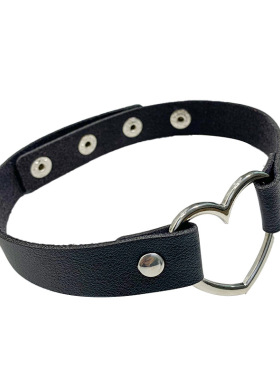 欧美原宿朋克街拍pu皮质桃心爱心项圈颈带choker项链颈链猫头卡通