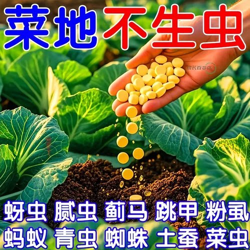新款正品园艺驱虫防虫片绿植花卉驱虫药驱虫糖化硼肥片植物菜青虫