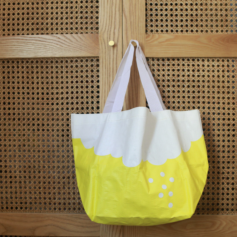 耐重10kg 日本平和堂编织袋防水环保购物袋手提袋单肩包收纳袋