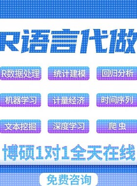 R语言代做rstudio统计时间序列stata实证分析服务python代码编写