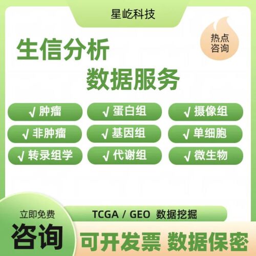 生信分析单细胞分析空间转录组分析TCGA/GEO/KEGG/GBD数据库挖掘
