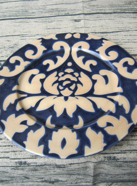 外贸原单法国 MEDAR-T【艺术之花】 浮雕装饰陶瓷菜盘/创意装饰盘