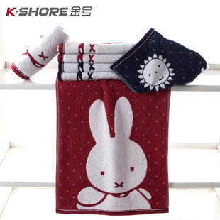 金号米菲毛巾纯棉家用卡通洗脸巾双层纱布无捻工艺柔软舒适MF1064