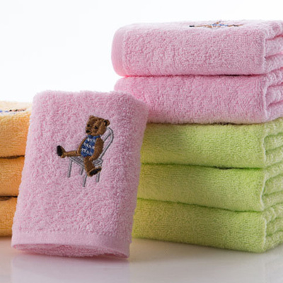 金号柔软吸水卡通小熊洗面巾