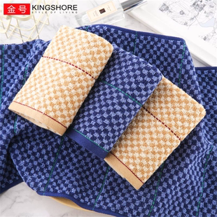 金号全棉中号毛巾纯棉柔软吸水耐脏家用洗脸巾劳保出差面巾G1743