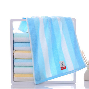 金号纯棉柔软吸水面巾提缎清新彩色条纹毛巾情侣毛巾RA264