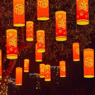 LED鞭炮灯新年树木布置亮化灯户外街道树上挂件灯园林景观装饰灯