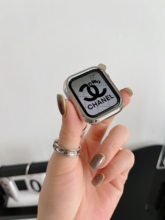 苹果手表半包硬保护壳电镀pc适用于Applewatch5678S9S10S11手表壳