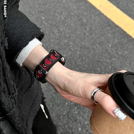 IAMYEE原创设计乌梅夹心表带适用applewatch56S7S8S9S10iwatchS11