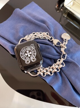 IAMYEE表带麻花爱心链适用于苹果iwatch234567代仅表带S9S8S10S11