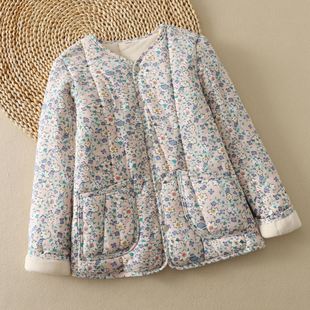 中年妈妈棉服女2025年新款冬季外套碎花女款加厚保暖棉衣过冬棉袄