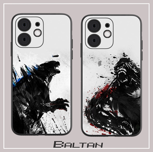 哥斯拉大战金刚手机壳适用于iphone13promax苹果14plus华为nova10防摔全包三星s23一加acepro小米12pReno10