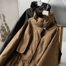 两面穿利落收腰风衣式小翻领90白鸭绒中长款羽绒服外套2025秋冬女