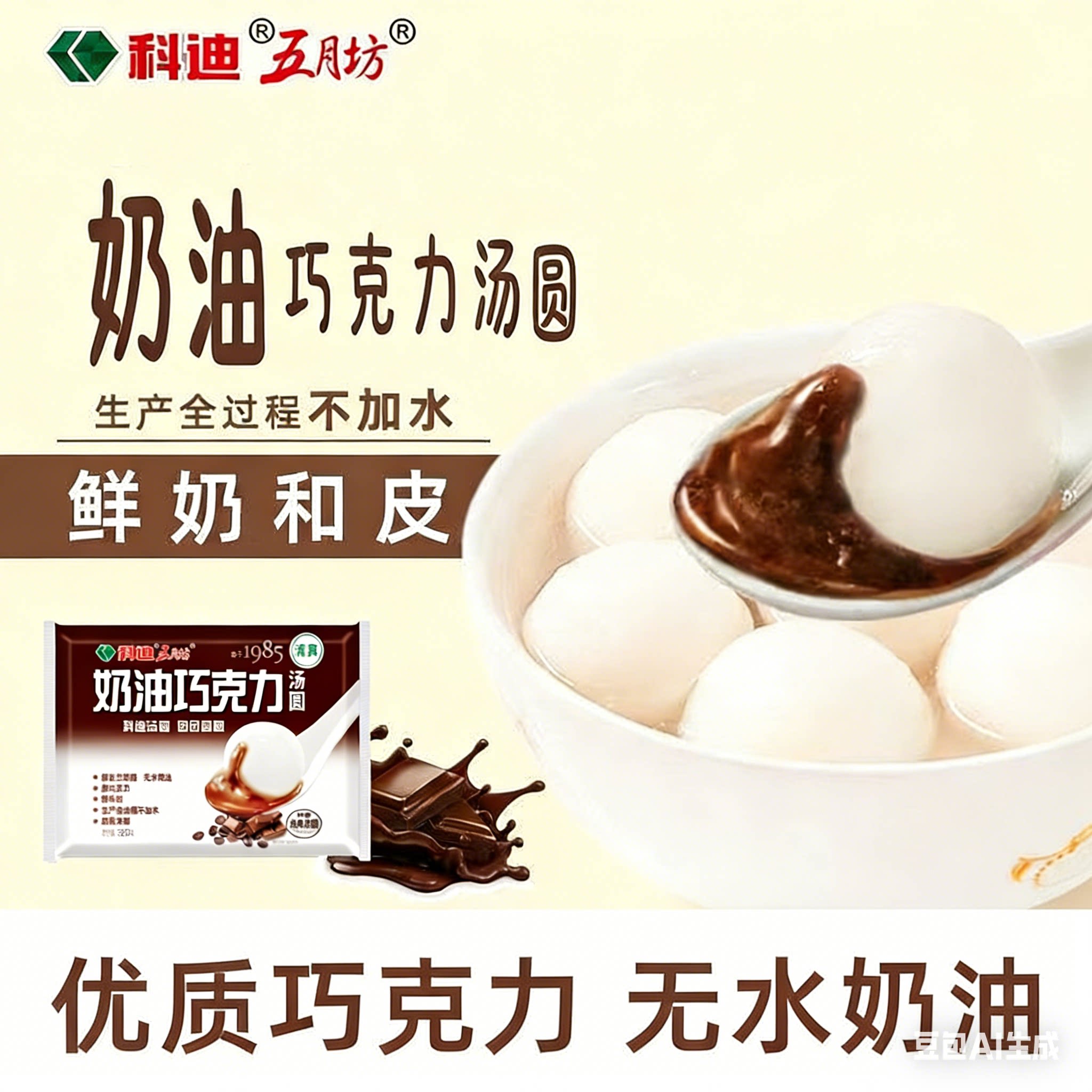 科迪奶油巧克力汤圆奶酪汤圆