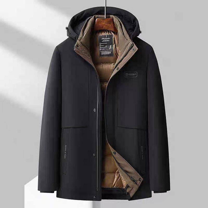 【大美专享】男士冬季新款商务休闲连帽脱卸款羽绒服外套8632