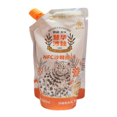 慧华圣果沙棘原汁500ml/袋用青河大果沙棘原榨沙棘果汁新疆特产