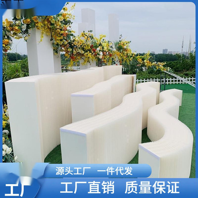 创意展示台多功能伸缩折叠纸展示架落地陈列架瓦楞纸凳纸质置物架