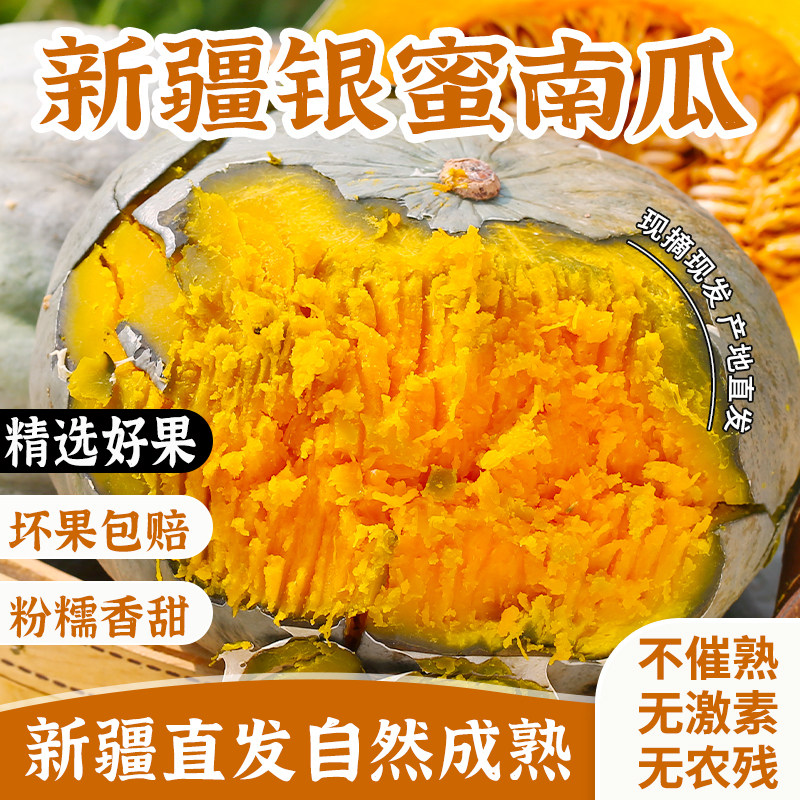 新疆银栗南瓜新鲜蔬菜板栗南瓜粉糯香甜当季老南瓜贝贝整箱包邮
