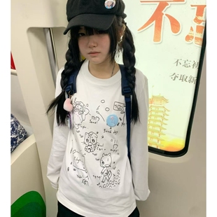 车日时 小猫的一天 长袖初秋百搭原创猫猫可爱宅宅