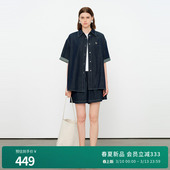 原色丹宁套装 经典 牛仔休闲两件套女1252L01DX1 新品 婉甸2026夏季