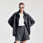 大象灰假两件皮外套H型1251O07GX 新品 超能小太阳 婉甸2026春季