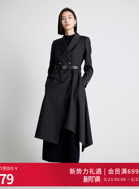 婉甸2025年秋季新品时尚设计感风衣长外套经典英伦风1243B02DM4