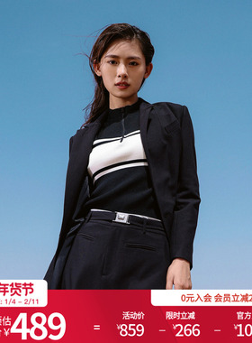 婉甸2026春季新品黑色工作出勤时尚休闲西装外套1251Q06MS2YX