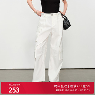 新品 休闲裤 光学白工装 长款 1242P18RS4 裤 婉甸2025夏季