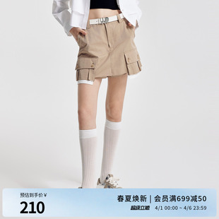 短裙裤 婉甸2026春季 新品 卡其色工装 A型1251P12SX2 短款