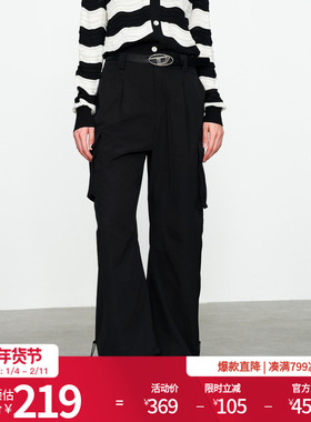 婉甸2025黑色工装裤百搭风休闲裤1241P15SX3