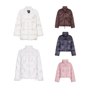 【昕怡粉丝专享】婉甸年冬季巧克力色短款羽绒服