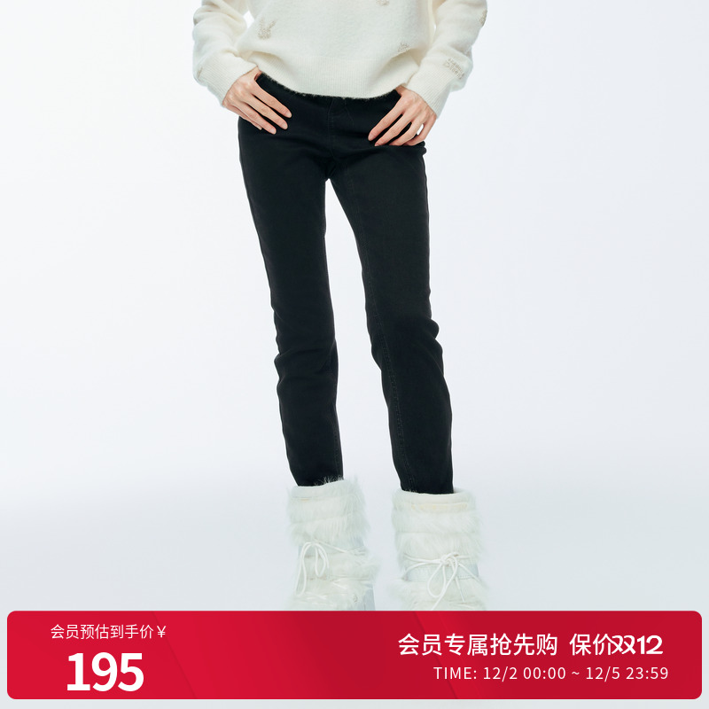 2025年春季新品黑丹宁小脚裤