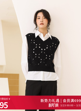 婉甸2025月光白长袖衬衫甜美风H型1241S01SJ1YX