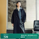 保暖大衣毛呢外套1244C06DM2 黑色双面呢中长款 婉甸2025年冬季 新品