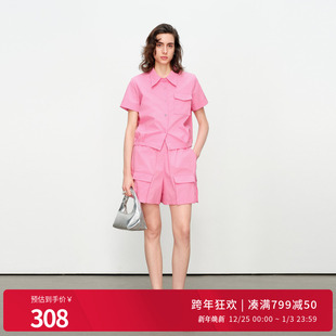 套装 甜粉色短袖 两件套1242L07RS4 新品 婉甸2025夏季