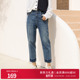 婉甸2025矿洗蓝丹宁长裤 1241X07XS4YX 百搭风牛仔裤