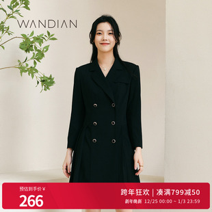 连衣裙连身1233N11JD4 休闲黑色长袖 婉甸秋季 经典