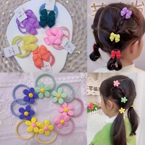 【软胶】儿童不伤发发绳蝴蝶结5对