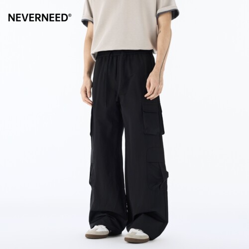 NEVERNEED纯色工装休闲裤男女