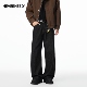 NEVERNEED美式 潮 cleanfit宽松A字阔腿裤 复古黑原色牛仔裤 男女秋季