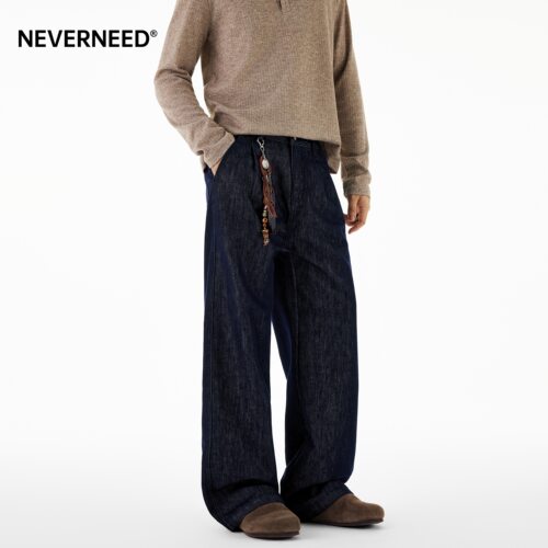 NEVERNEED莱赛尔天丝直筒牛仔裤