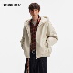 NEVERNEED座山雕连帽棉衣男女冬季 美式 PU皮保暖加厚毛领棉服外套