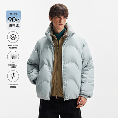 NEVERNEED三防特氟龙羽绒服男