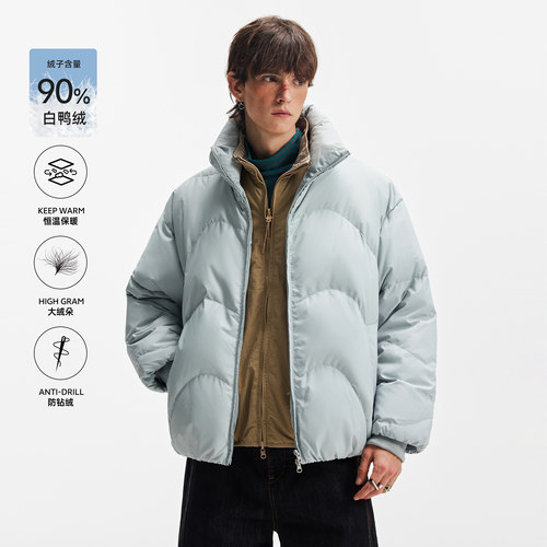 NEVERNEED三防特氟龙羽绒服男
